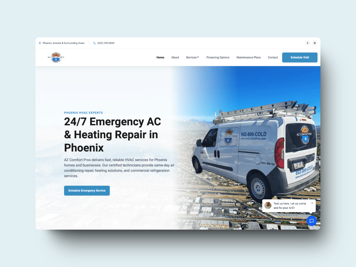 professional hvac website